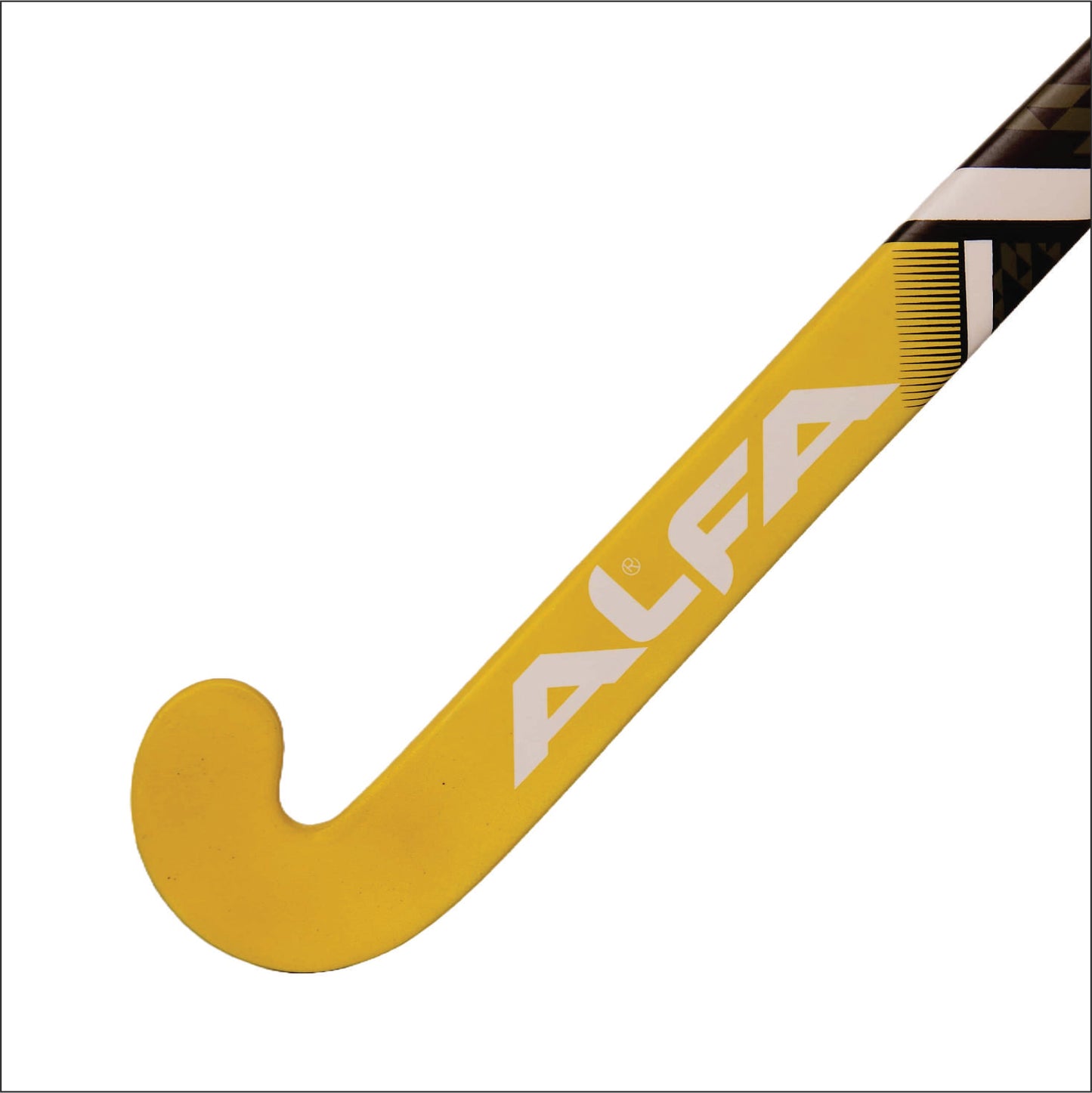 ALFA Composite Hockey Set SCH-6014-YELLOW | Komplettset mit Composite-Schläger, Schienbeinschonern, Mundschutz, Ball und Tasche | All-in-One-Feldhockeyset | Ideal für Anfänger und fortgeschrittene Spieler