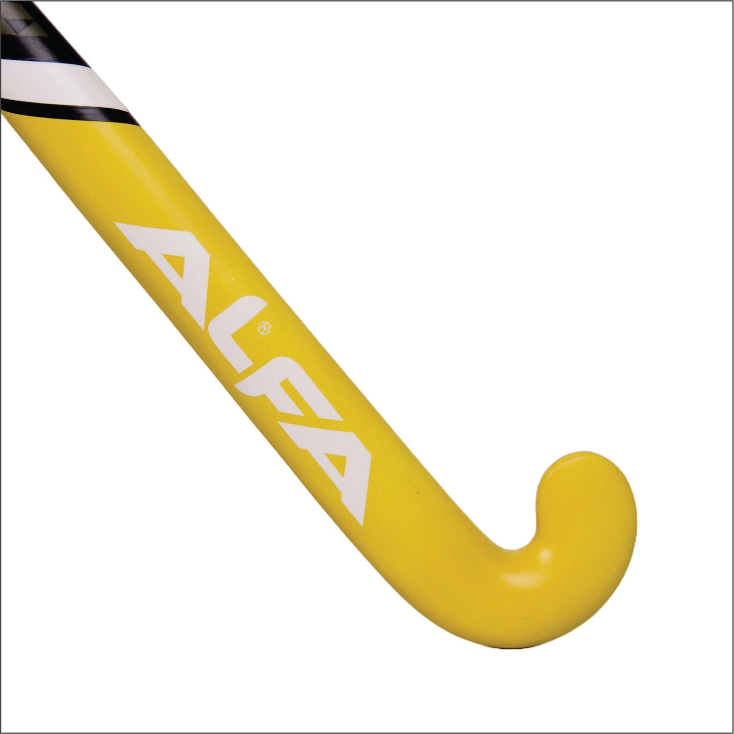ALFA Composite Hockey Set SCH-6014-YELLOW | Komplettset mit Composite-Schläger, Schienbeinschonern, Mundschutz, Ball und Tasche | All-in-One-Feldhockeyset | Ideal für Anfänger und fortgeschrittene Spieler