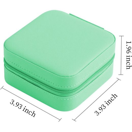 YouBella Jewellery Organiser PU Leder Zip Portable Storage Box Case mit Dividers Container für Ringe, Ohrringe, Halsketten, Home Organizer, Einheitsgröße, Kunstleder