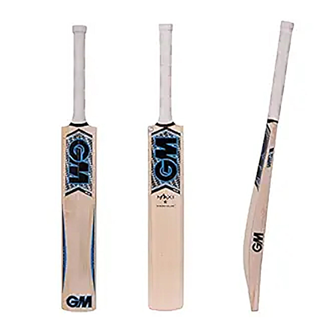 GM Neon Maxi Cricket Bat für Herren und Jungen (Beige, Größe – 3) | Material: Englische Weide | Leichtgewicht | Spielfertig | Gute Balance | Ideal für Lederball | Für junge Spieler
