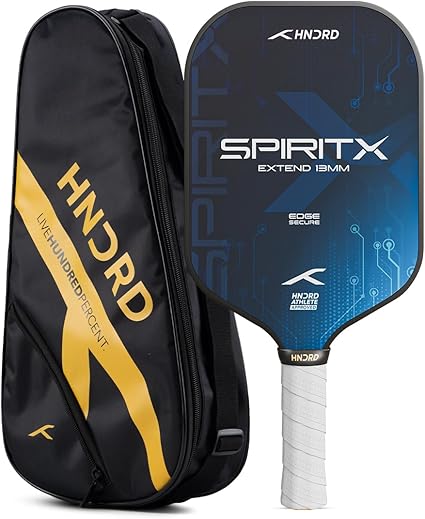Hundred Spirit-X Extend Pickleball-Schläger | USA-zugelassen | 13 mm Power Core | Leichte, strapazierfähige Konstruktion | Verbesserte Spin-Oberfläche | Komfortgriff