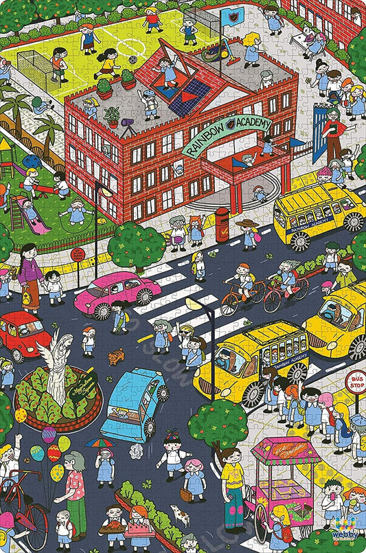 Webby After School Illustration Jigsaw Puzzle | 1000 Pieces | Challenging Indoor Puzzle for Teens & Adults | Enhances Focus, Problem Solving & Creativity | STEM Learning Toy for Ages 14+