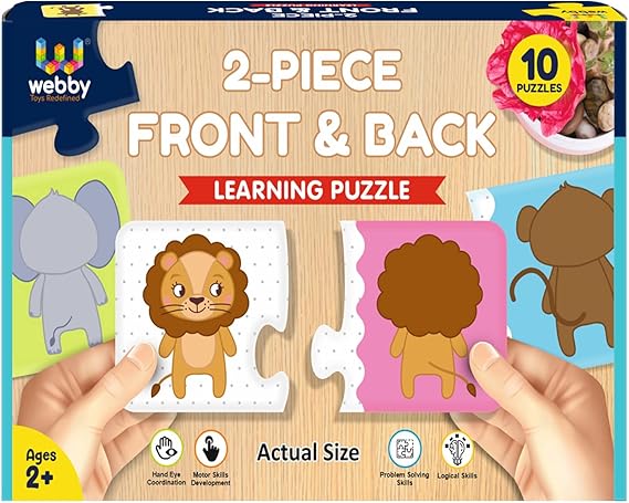 Webby Learning Pack Puzzle Lernspielzeug für Kinder Fördert die Gehirnfunktion, Konzentration und motorischen Fähigkeiten 10 bunte Puzzles – interaktives Lernen