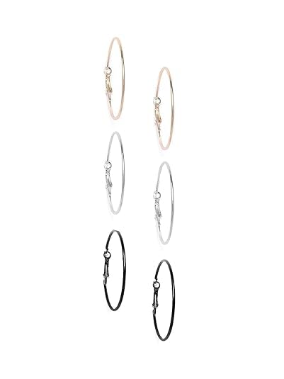 YouBella vergoldete Creolen | Modische und schöne, stilvolle Ohrringe für Damen und Mädchen | Künstlicher Schmuck | Perfekt für besondere Anlässe