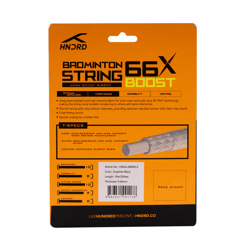 Hundred 66X Boost badminton string