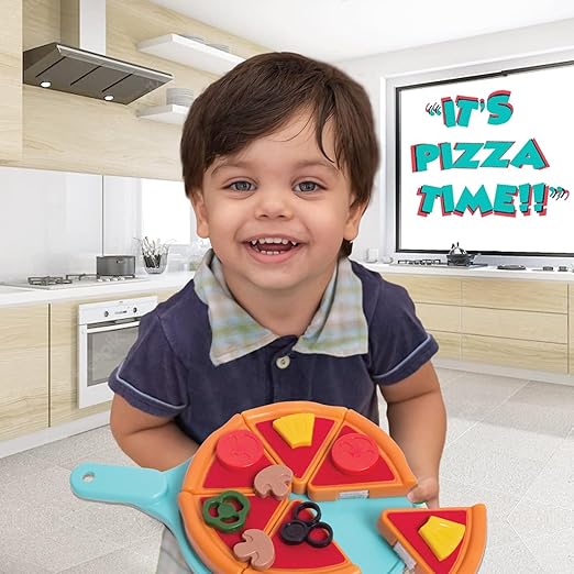 Funskool Giggles Meine erste Pizza, Rollenspielzeug, Essensset mit 15 Belägen, Rollenspiel, Spielzeug für Kinder und Kleinkinder, ab 3 Jahren, mehrfarbig