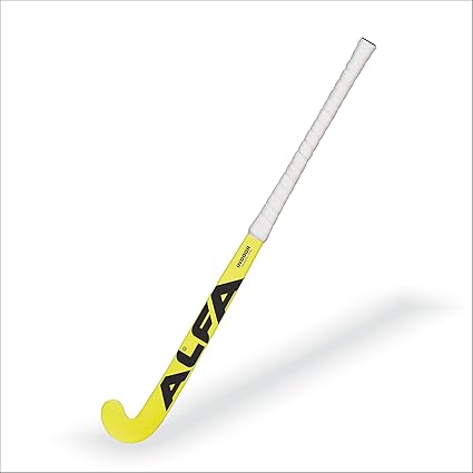 A L F A Unisex-Adult Indoor 10 Hockey Stick, Gelb, 36.5 Inches