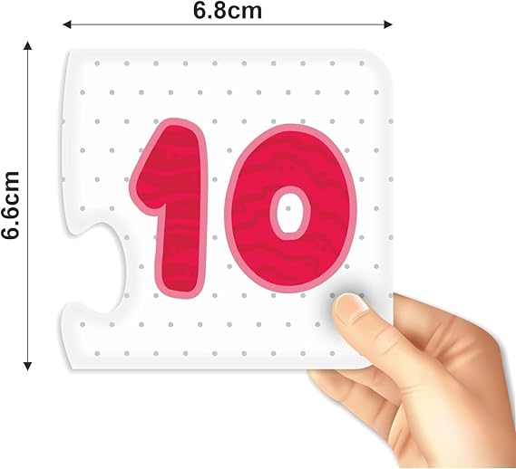 Webby Learning Pack Puzzle Lernspielzeug für Kinder Fördert die Gehirnfunktion, Konzentration und motorischen Fähigkeiten 10 bunte Puzzles – interaktives Lernen