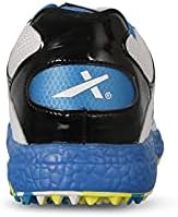 Vector X CKT-100 Cricket-Schuhe | Weiß, Blau & Schwarz | Material: Kunstleder & Gummi | Für Jungen und Männer | Verschluss: Schnürung | Eva Sock Liner | Leichte Außensohle