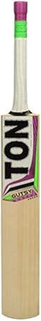 SS Ton Gutsy Cricket Bat für Herren und Jungen (Beige, Größe – 5) | Material: Englische Weide | Klasse B | Leichtgewicht | Kostenlose Hülle | Spielfertig | Für fortgeschrittene Spieler