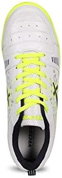 Vector X Blaster-22 Yards Cricket Shoes | Color: White & Green | Size: 4 UK/ 5US/ 38EU | For Men & Boys | Material: Synthetic | High quality rubber outsole with rounded studs
