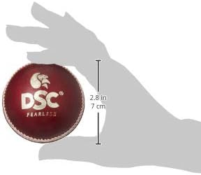 DSC Pro League Cricket Lederball (1er Pack) | Bessere Formbeständigkeit | Vierteilige Konstruktion | Feine Qualität | Spielfläche: Indoor/Outdoor | Langlebig und langlebig