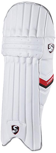SG Litevate Batting Leg Guard für Männer & Jungen | Farbe: Weiß | Verschlusstyp: Haken und Schlaufen | Beinschutz für Cricket | Cricket-Sicherheitsausrüstung | Cricket-Pads | Batting Leg Armor