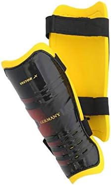 Vector X football shin guards with adjustable Velcro strap (S/M, Germany)