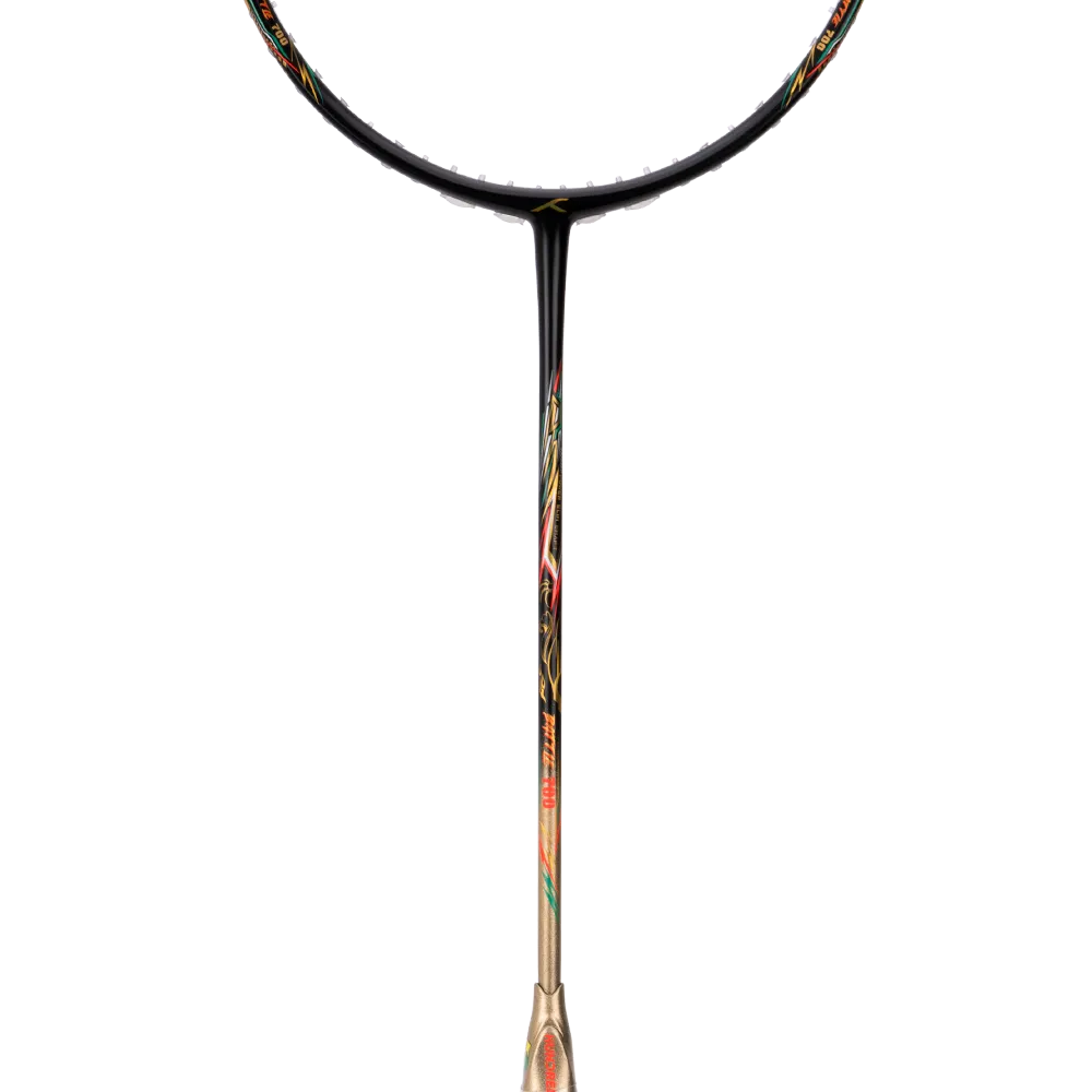 Hundred BATTLE 700 Badminton Racket, 4U, Anthracite/Gold/Orange