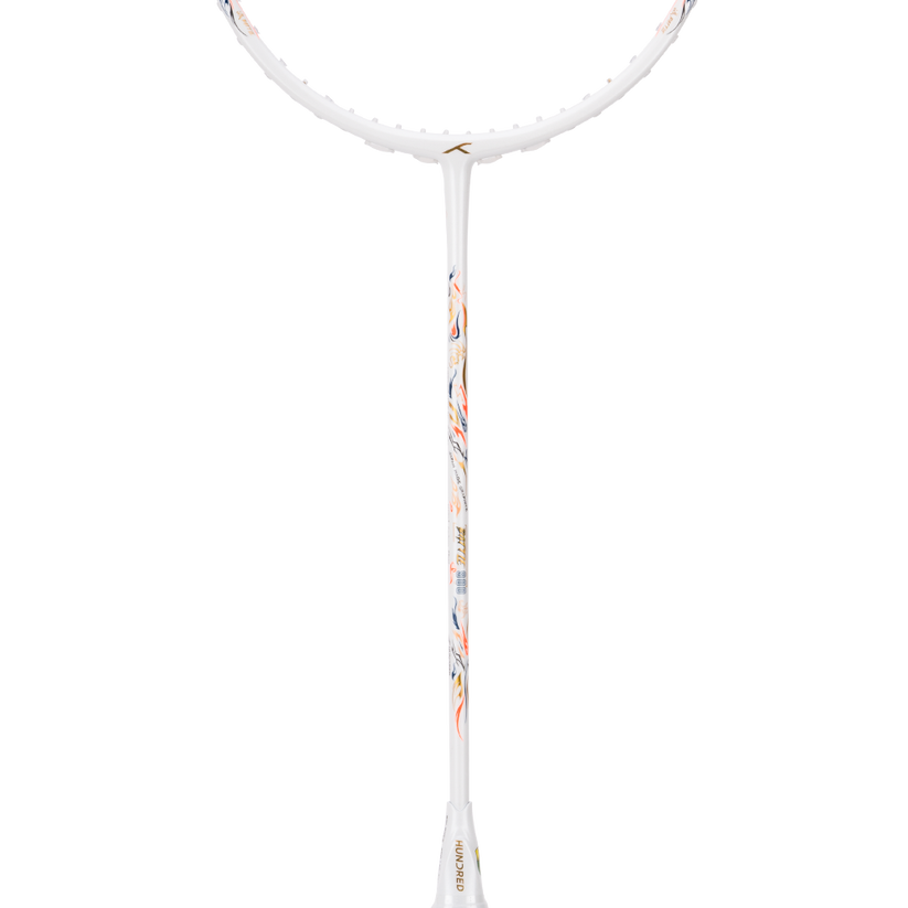 HUNDRED Battle 900-4U Badminton Racket with Graphite String and Complete Racket Cover (Black)