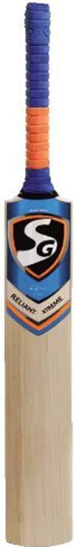 SG Reliant Xtreme Cricketschläger aus englischer Weide Grade 5 (Größe: kurzer Griff, Lederball)