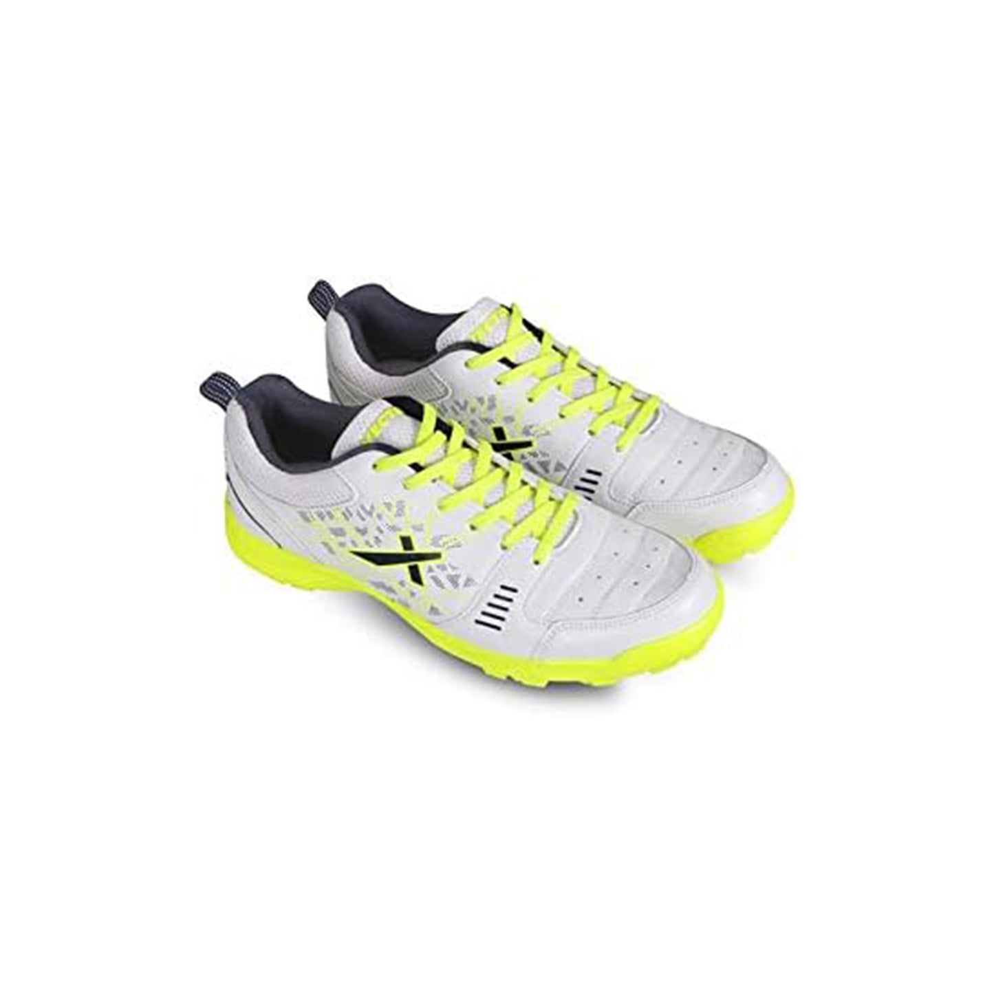 Vector X Blaster-22 Yards Cricket Shoes | Color: White & Green | Size: 4 UK/ 5US/ 38EU | For Men & Boys | Material: Synthetic | High quality rubber outsole with rounded studs