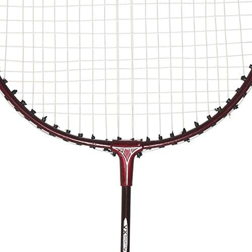 Vector X badminton racket | Color: Multicolour | Size: One size | For men & boys | Material: Aluminium | Set of 2 with 3 nylon shuttlecocks | Outdoor play, backyards | Sports training