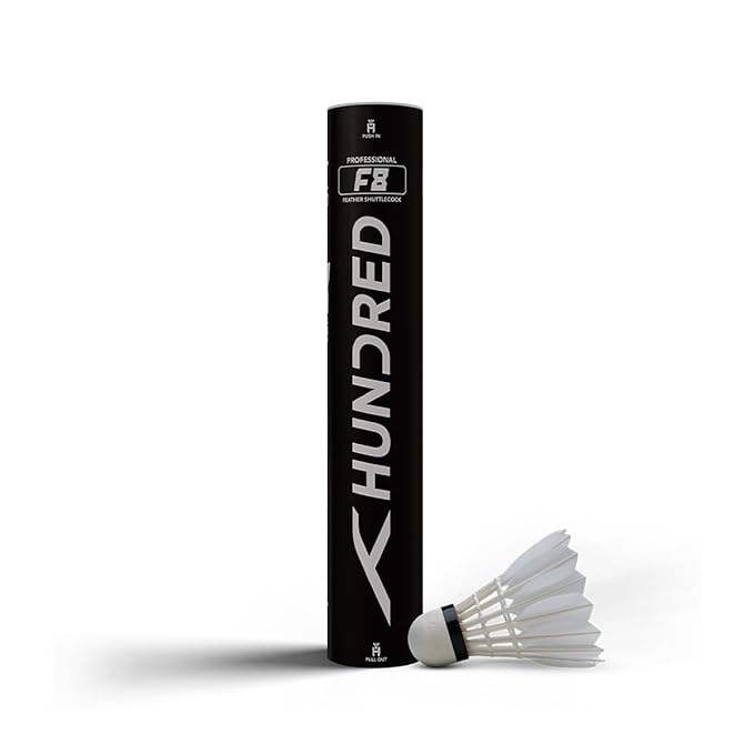 Hundred F8 Federball | 10er-Pack | Speed 77 Entenfedern | Japanischer Premiumkleber | Einfädeln aus reiner Baumwolle |