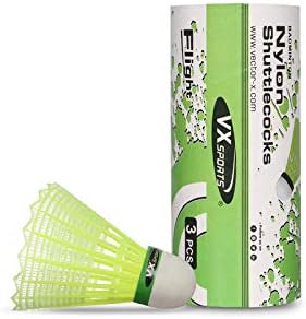 Vector X badminton racket | Color: Multicolour | Size: One size | For men & boys | Material: Aluminium | Set of 2 with 3 nylon shuttlecocks | Outdoor play, backyards | Sports training