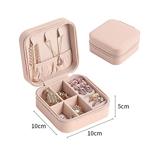 YouBella Jewellery Organiser PU Leder Zip Portable Storage Box Case mit Dividers Container für Ringe, Ohrringe, Halsketten, Home Organizer, Einheitsgröße, Kunstleder