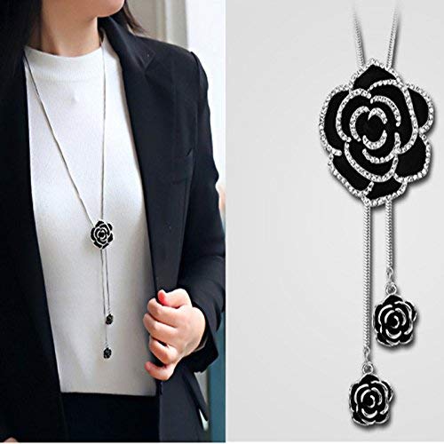 YouBella Long Chain, Silver Plated Necklace Pendant for Women and Girls