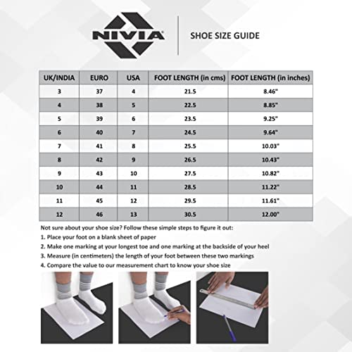 Nivia Dominator 2.0 Fußballschuhe | TPU-Sohle mit PVC-Kunstleder-Obermaterial, geformte Einlegesohle