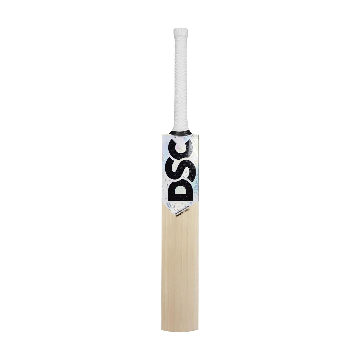 DSC Condor Atmos Cricket Bat für Herren und Jungen | Material: Englische Weide | Leichtgewicht | Stoßdämpfend | Spielfertig | Für Lederball geeignet