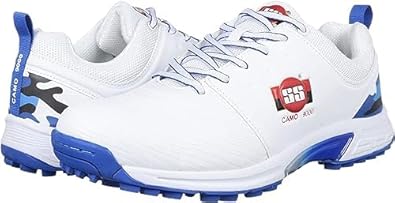 SS Camo 9000 Cricket Shoe | For Men & Boys | Material: Polyurethane (PU) | Lightweight | Improved stability in the game