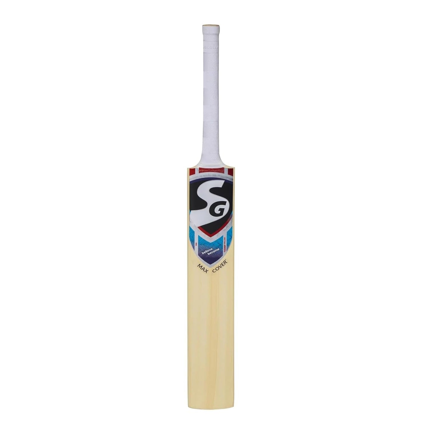 SG Max Cover Cricketschläger für Herren und Jungen (Beige) | Material: Kashmir Willow | Leichtgewicht | Free Cover | Spielfertig | Für Fortgeschrittene Spieler | Ideal für Lederball