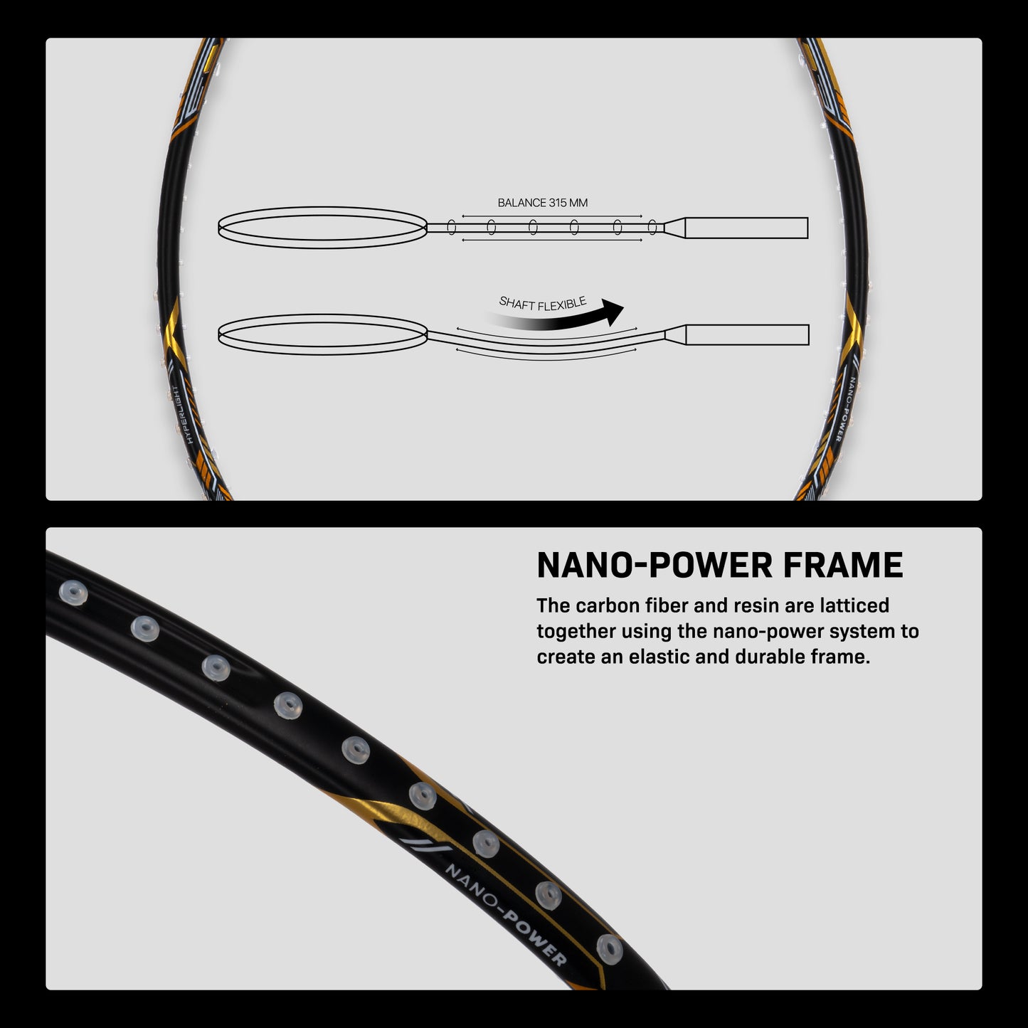 Hundred Nuclear 72 Badmintonschläger