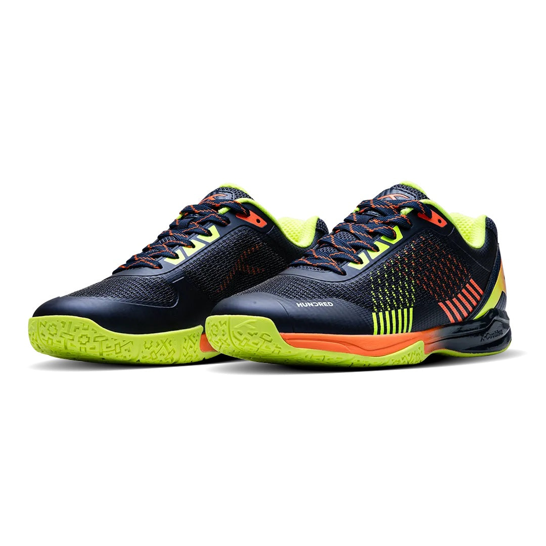 Hundred BEAST MAX Badminton Shoe Navy/Lime/Orange