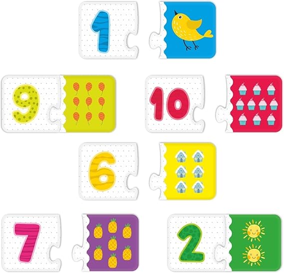 Webby Learning Pack Puzzle Lernspielzeug für Kinder Fördert die Gehirnfunktion, Konzentration und motorischen Fähigkeiten 10 bunte Puzzles – interaktives Lernen