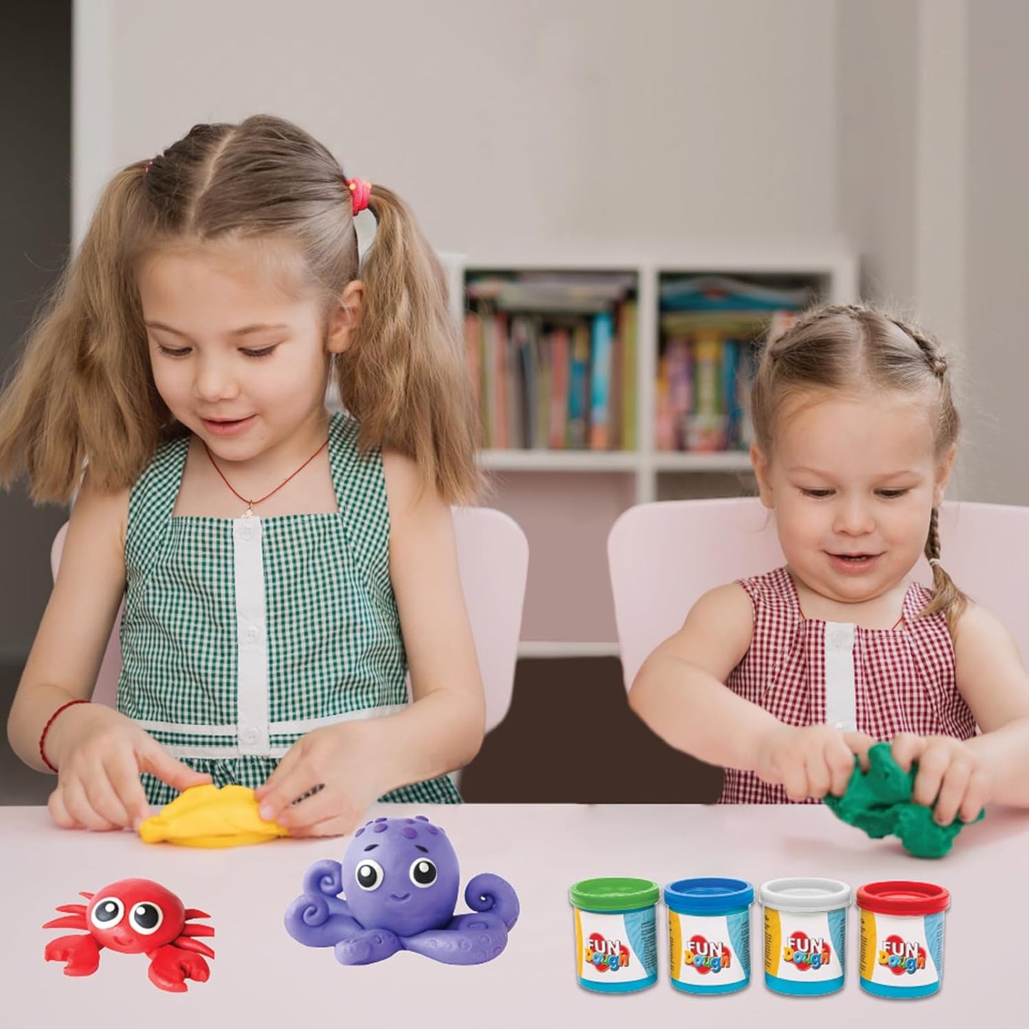 Funskool-Fundough Compound Box of Colours, 600 g, (12 x 50 g) Mehrfarbig, Knete, Spielzeug, Formen, Modellieren, 3 Jahre