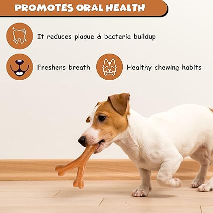 FUNFY Dog Chewing Y-Shape Bone Toy - Durable Flavored Nylon Chew Toy for Aggressive Chewers, Safe & Non-Toxic, Dental Care for Small and Medium Dogs