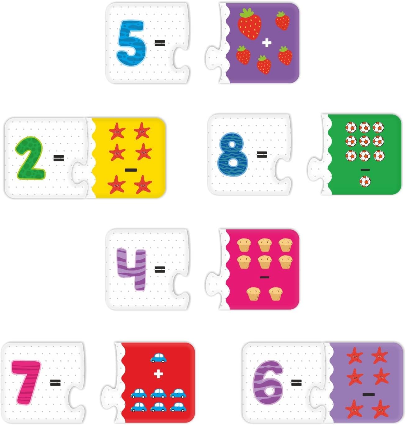 Webby Learning Pack Puzzle Lernspielzeug für Kinder Fördert die Gehirnfunktion, Konzentration und motorischen Fähigkeiten 10 bunte Puzzles – interaktives Lernen