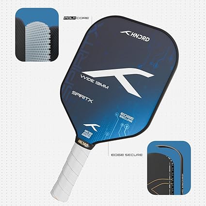 Hundred Spirit X Wide Pickleball-Schläger | USA Pickleball-zertifiziert | Leicht, explosive Kraft und Geschwindigkeit | 13 mm Performance-Kern | Premium-Griff für kontrolliertes Spiel