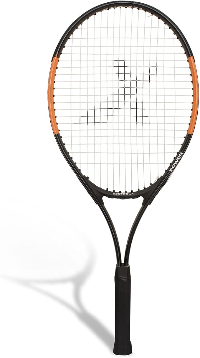 Vector X Recreational Tennis Racket | Color: Orange | Size: One Size | For Men and Boys | Material: Aluminum | Super Lightweight | Beginner to Intermediate