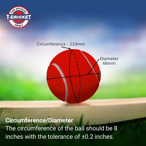 Nivia Heavy Cricket-Tennisball Packung mit 12 Bällen | Farbe: Rot | Material: Gummi | Schwerer Ball | Übungsball | Cricket-Trainingsball