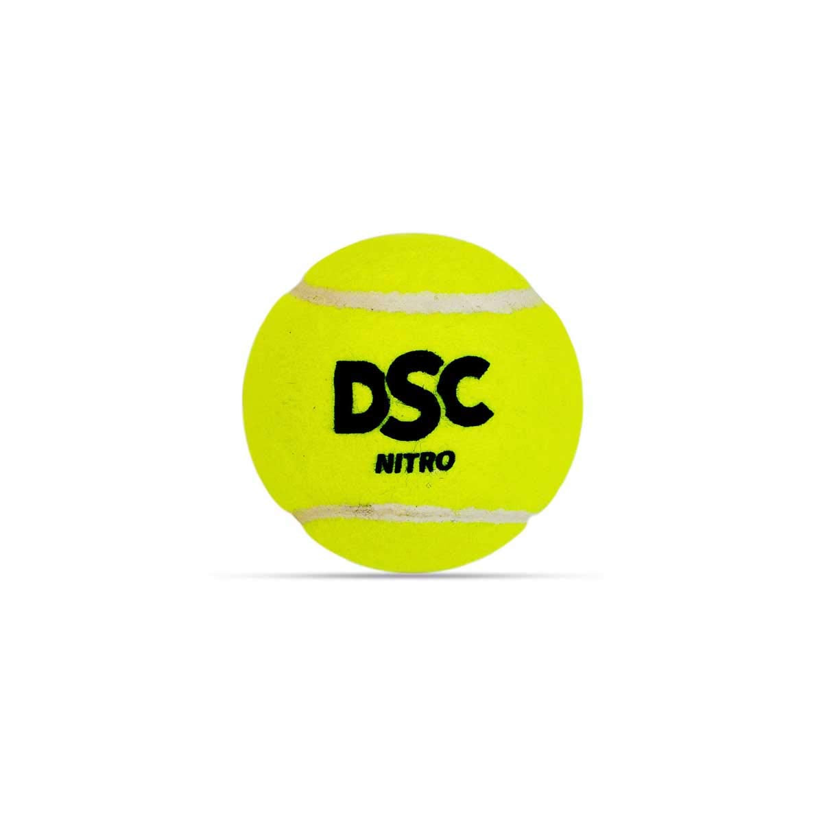 DSC Nitro Heavy Rubber Tennisball (2er-Pack) | Premium Außenfilz für höhere Haltbarkeit | Nähte aus Gummi | Ideal für Anfänger geeignet