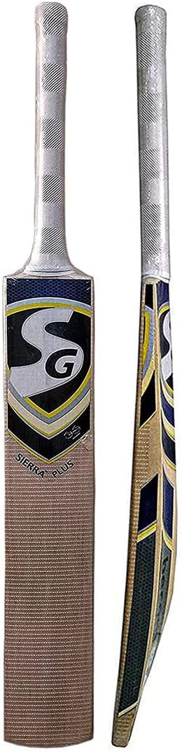 SG Sierra Plus Cricketschläger für Herren und Jungen | Material: Kaschmirweide | Leicht | Kostenlose Abdeckung | Spielbereit | Für fortgeschrittene Spieler