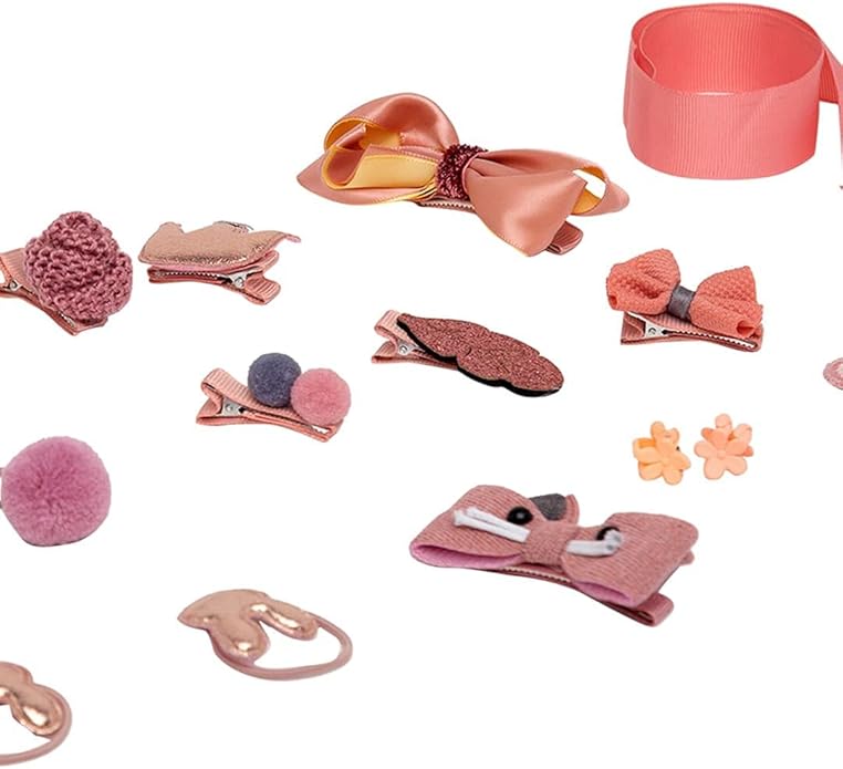 YouBella Hair Accessories Clip Set for Baby Band for Girls (Pack of 18) (Pink)(YBHAIR_41326)