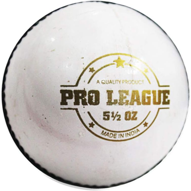 DSC Pro League Cricket Lederball (1er Pack) | Bessere Formbeständigkeit | Vierteilige Konstruktion | Feine Qualität | Spielfläche: Indoor/Outdoor | Langlebig und langlebig