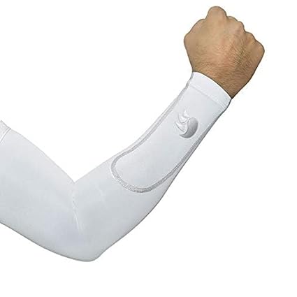 DSC Compression Arm Sleeve | Weiß | Größe: Medium | Unisex | Sonnenschutz | Perfekt für Outdoor- und Sportaktivitäten | Performance Stretch & Feuchtigkeitsabtransport