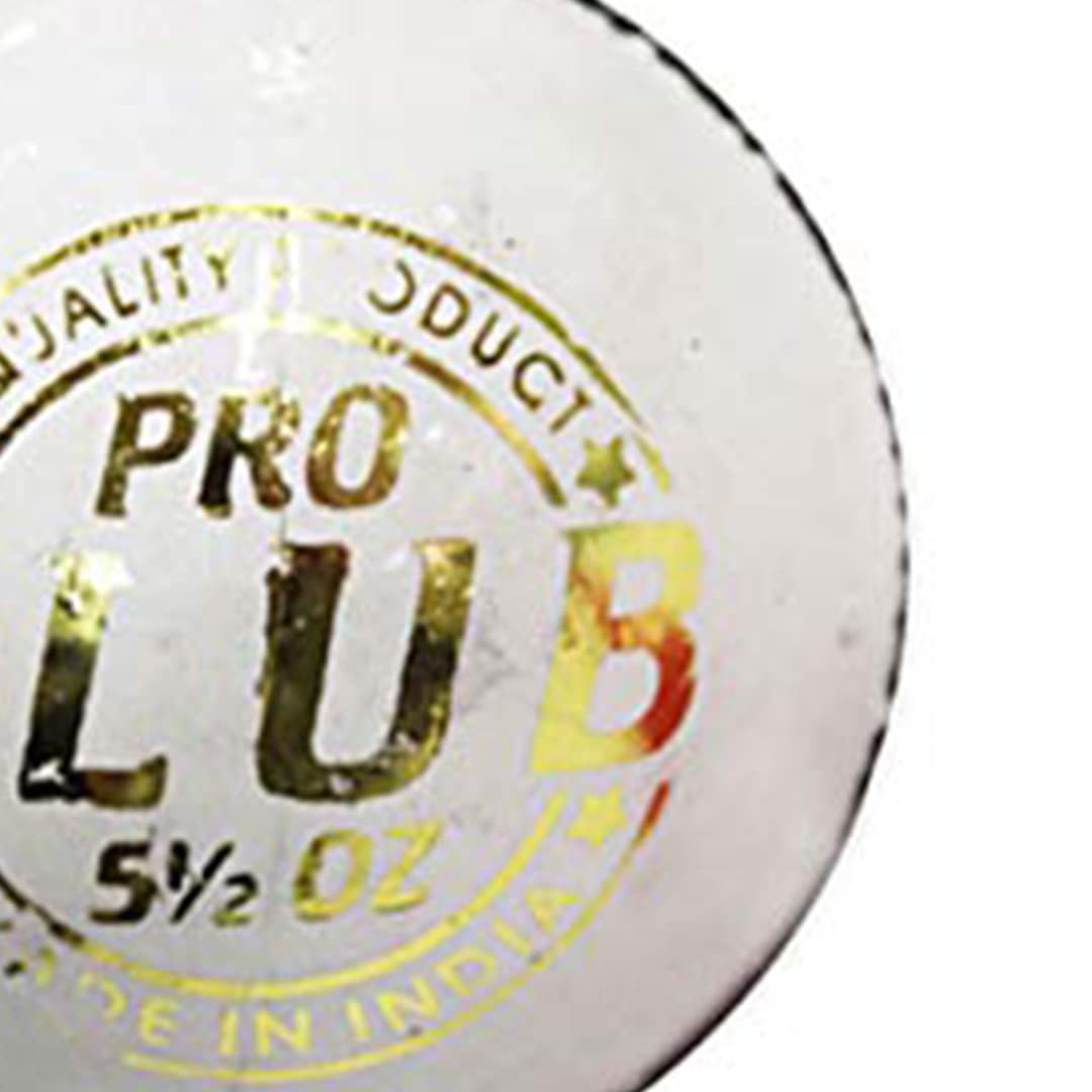 DSC Pro Club Cricket Ball | Größe: Standard | Für Männer & Jungen | Material: Leder | Wasserdichtes Äußeres | Sehr haltbar | Besserer Absprung