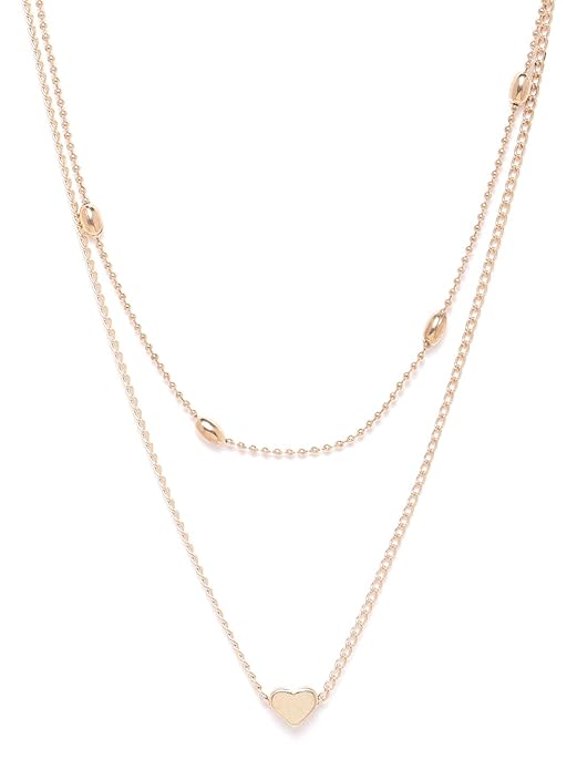 YouBella Legierung vergoldete Anhänger-Halskette für Damen (Gold) | Material: Legierung | Für Frauen und Mädchen | Am besten zum Verschenken | Stilvoll, trendig | Geeignet für alle Gelegenheiten | Hautfreundlich | Nicht allergisch