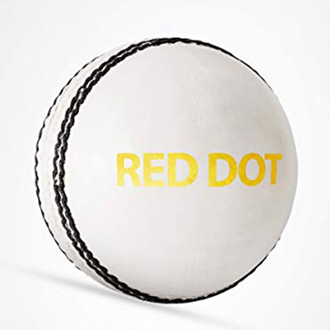 DSC Red Dot Leder Cricket Ball | Wasserdichtes Leder Ball | Geeignet für Praxis Spiel | Turnier Spiel | Top Qualität Kork