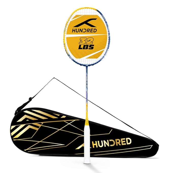 Hundred Power Ray 900 Badmintonschläger mit Vollbezug | 79 Gramm | Maximale Spannung ≤32 lbs