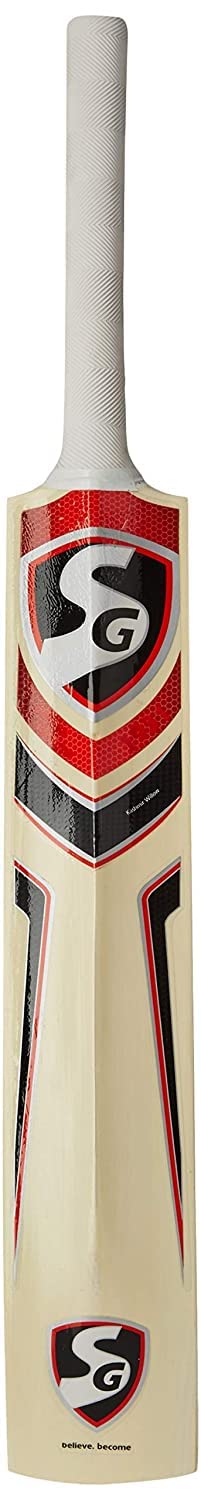 SG Max Cover Cricketschläger für Herren und Jungen (Beige) | Material: Kashmir Willow | Leichtgewicht | Free Cover | Spielfertig | Für Fortgeschrittene Spieler | Ideal für Lederball